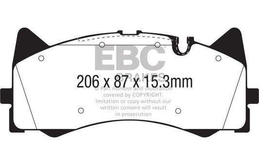 EBC 2015-2021 Mercedes-Benz C63 AMG (W205) 4.0L Twin Turbo Yellowstuff Front Brake Pads DP42298R