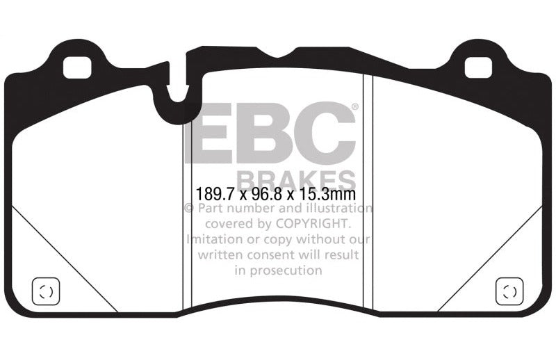 EBC 2016-2019 Cadillac CTS-V 6.2L Supercharged Yellowstuff Front Brake Pads DP43050R