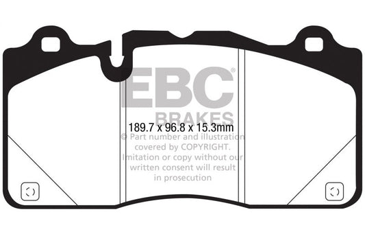 EBC 2016-2019 Cadillac CTS-V 6.2L Supercharged Yellowstuff Front Brake Pads DP43050R