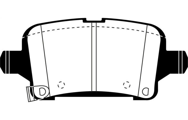 EBC 2016-2019 Chevrolet Cruze 1.4L Turbo (10.9in Front Rotor) Yellowstuff Rear Brake Pads DP43057R