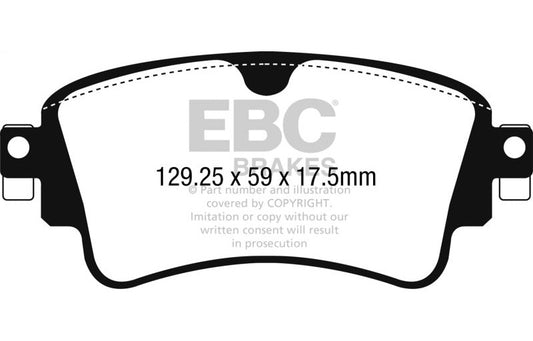 EBC 2018-2023 Audi A4 Allroad Quattro 2.0L Turbo Ultimax2 Rear Brake Pads UD1898