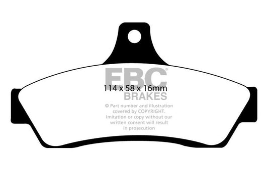 EBC 2003-2004 Pontiac GTO 5.7 (Solid Rear Rotors) Yellowstuff Rear Brake Pads DP41711R