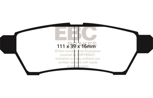 EBC 2005-2027 Nissan Frontier 2.5 2WD Greenstuff Rear Brake Pads DP61746