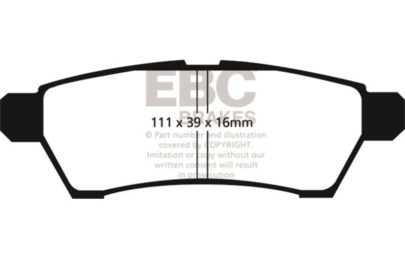 EBC 2005-2027 Nissan Frontier 2.5 2WD Yellowstuff Rear Brake Pads DP41746R