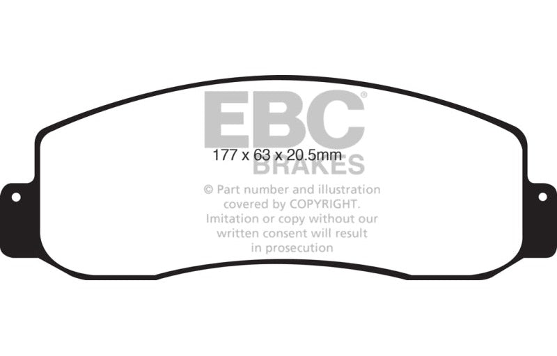 EBC 2005-2007 Ford F250 (inc Super Duty) 5.4 (2WD) Greenstuff Front Brake Pads DP61777