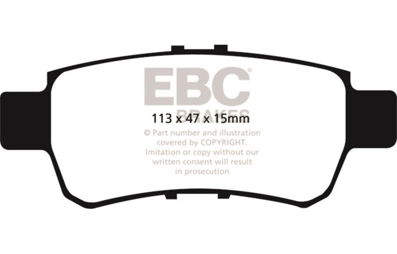 EBC 2005-2010 Honda Odyssey 3.5 Yellowstuff Rear Brake Pads DP41744R