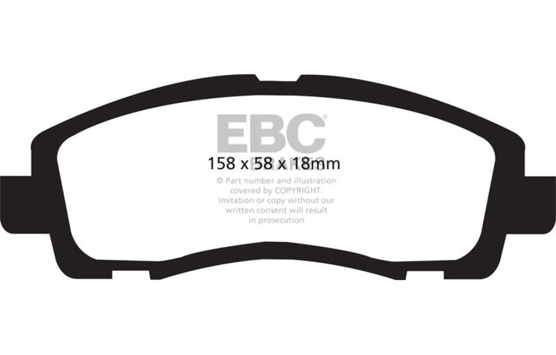 EBC 2005-2014 Honda Ridgeline 3.5 Greenstuff Front Brake Pads DP61753