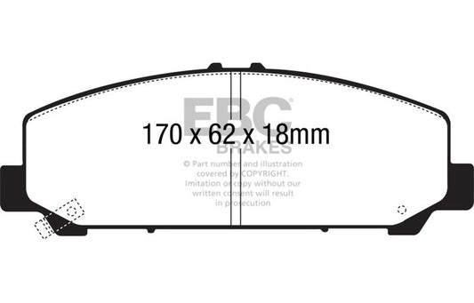 EBC 2006-2007 Infiniti QX56 5.6 (Akebono) Extra Duty Front Brake Pads ED91808