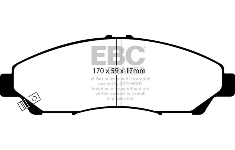 EBC 2007-2013 Acura MDX 3.7 Yellowstuff Front Brake Pads DP41801R