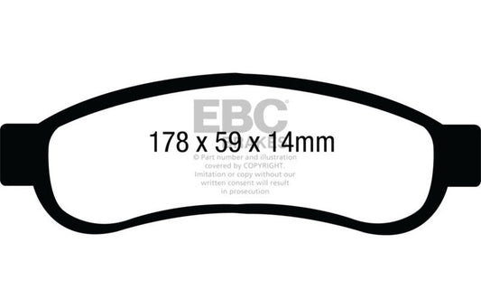 EBC 08-10 Ford F250 (inc Super Duty) 5.4 (2WD) Extra Duty Rear Brake Pads ED91893