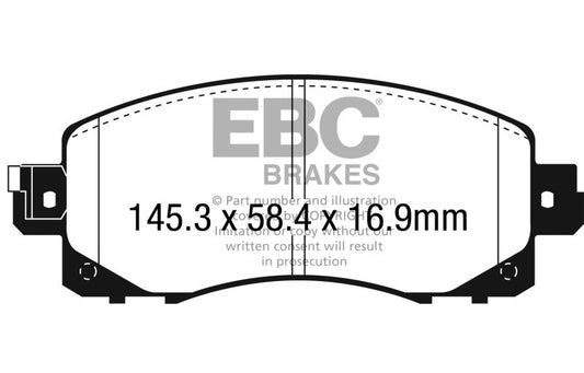 EBC 2022-2027 Subaru WRX 2.4T Yellowstuff Front Brake Pads DP42330R