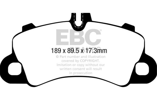 EBC 2018-2027 Porsche Cayenne (3rd Gen) 3.0L Turbo Yellowstuff Front Brake Pads DP42379R