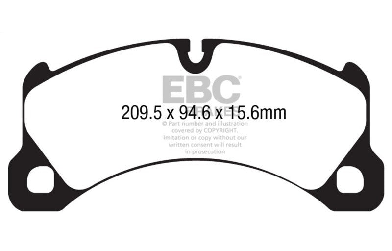 EBC 2010-2018 Porsche Cayenne 3.6 Yellowstuff Front Brake Pads DP42162R