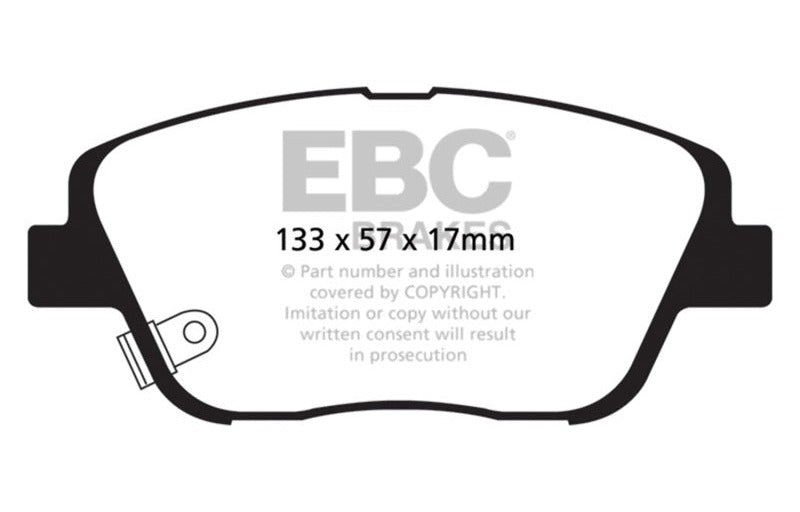EBC 10-14 Hyundai Sonata 2.0 Turbo Redstuff Front Brake Pads DP31864C
