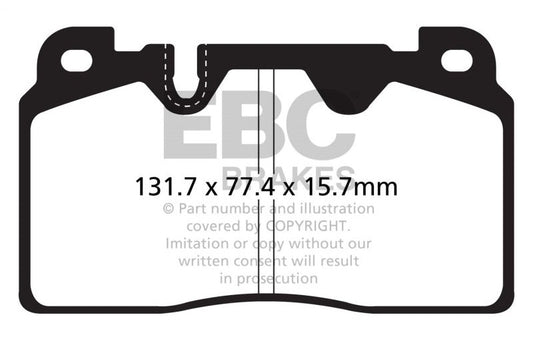 EBC 12+ Audi Q5 2.0 Turbo (Brembo) Greenstuff Front Brake Pads DP22168