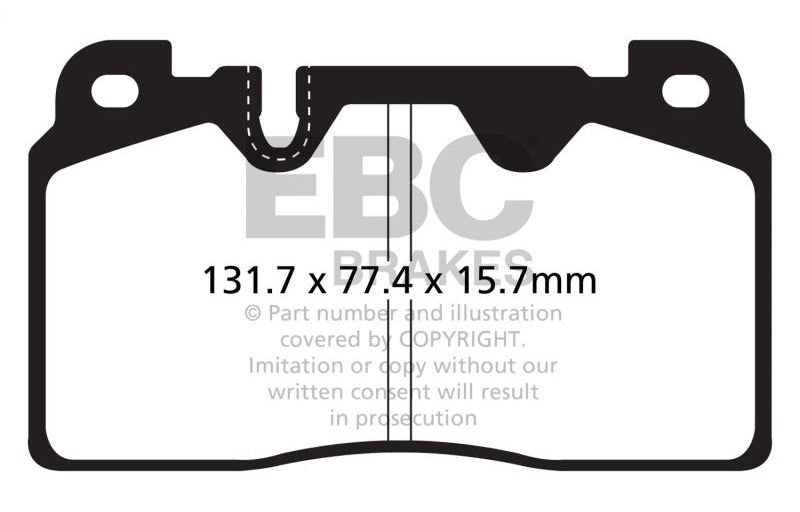 EBC 12+ Audi Q5 2.0 Turbo (Brembo) Redstuff Front Brake Pads DP32168C