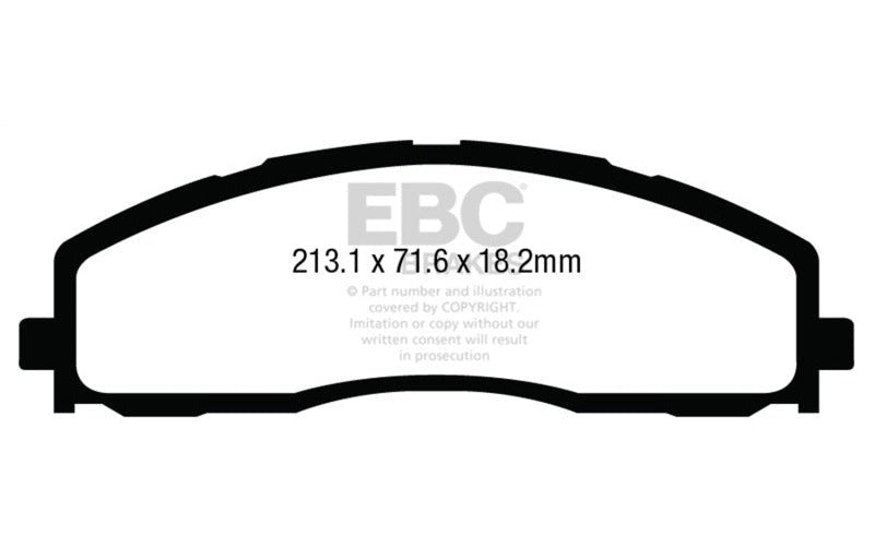 EBC 2013 and Newer Ford F250 (inc Super Duty) 6.2 (2WD) Extra Duty Front Brake Pads ED93015