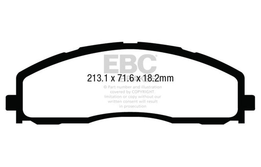 EBC 13+ Ford F250 (inc Super Duty) 6.2 (2WD) Extra Duty Front Brake Pads ED93015