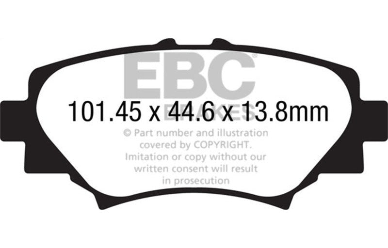 EBC 2014 and Newer Mazda 3 2.0 (Japan Build) Greenstuff Rear Brake Pads DP22186