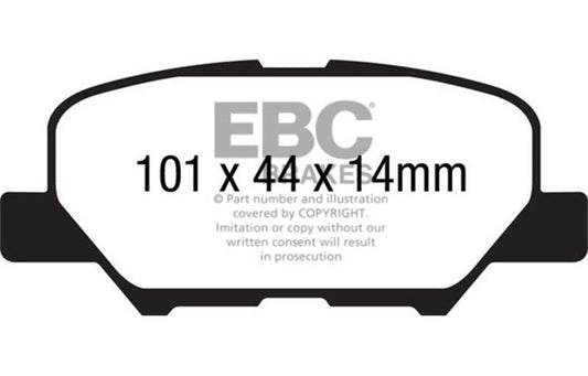 EBC 2014-2019 Mazda 3 2.0L/2.5L (BN/BM Mexico Build) Greenstuff Rear Brake Pads DP22171