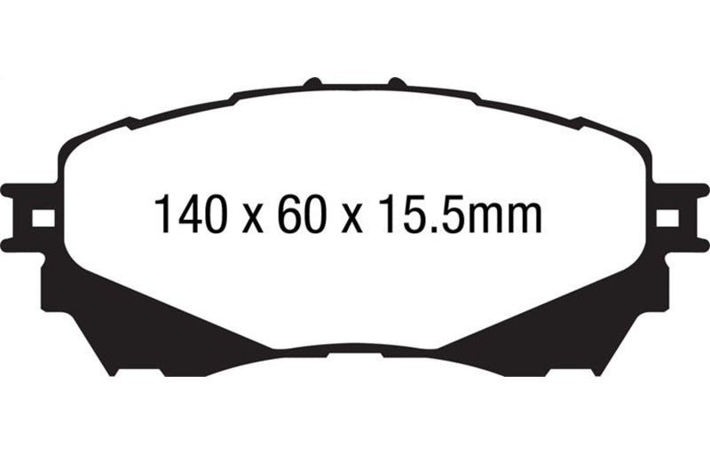 EBC 2014 and Newer Mazda 6 2.5 Yellowstuff Front Brake Pads DP42170R