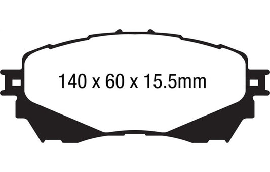 EBC 2014 and Newer Mazda 6 2.5 Yellowstuff Front Brake Pads DP42170R
