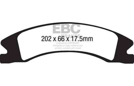 EBC 15+ Cadillac Escalade Ext/Esv 6.2 2WD Greenstuff Front Brake Pads DP61885
