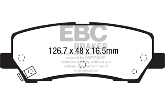 EBC 15+ Ford Mustang 2.3 Turbo Yellowstuff Rear Brake Pads DP43041R