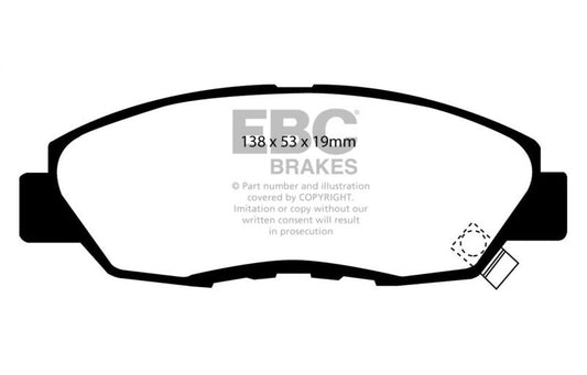 EBC 97 Acura CL 2.2 Greenstuff Front Brake Pads DP2812/2