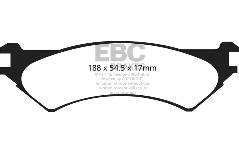 EBC 1997-2000 Ford Econoline E250 4.2 (4 Wheel ABS) Greenstuff Rear Brake Pads DP61787