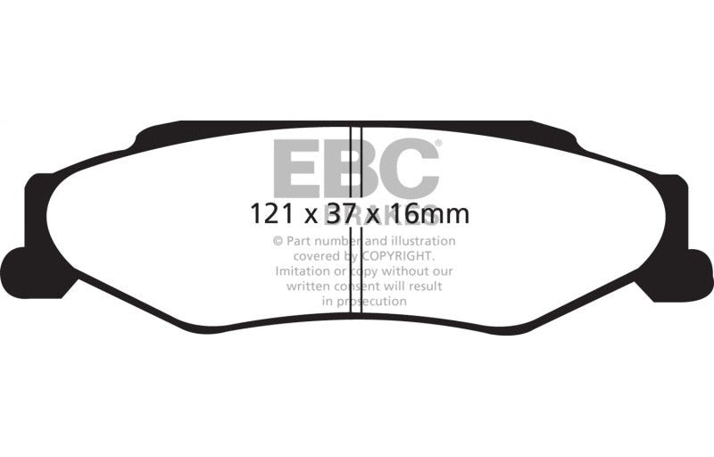 EBC Racing 2001-2013 Chevrolet Corvette C5/C6 5.7L/6.0L/6.2L Rear SR-11 Sintered Race Brake Pads DP81160.16SR11