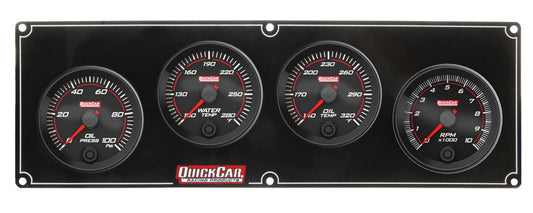 QuickCar Redline 3-1 Gauge Panel OP/WT/OT w/2-5/8in Tach