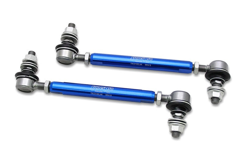 SuperPro Front Sway Bar Link Kit - Heavy Duty Adjustable (210mm-260mm Length, 12mm Studs)