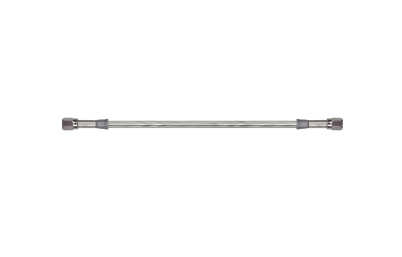 Goodridge 12in Universal Brake Line Assembly w/SS Fittings/Clear Hose 30312TC-CL