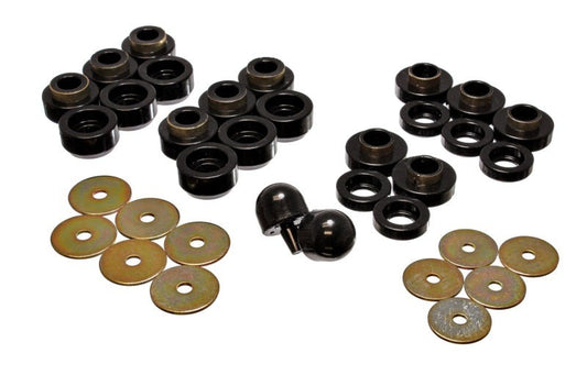Energy Suspension for 1997-2006 Jeep Wrangler YJ & TJ Black Body Mount Set 2.4107G