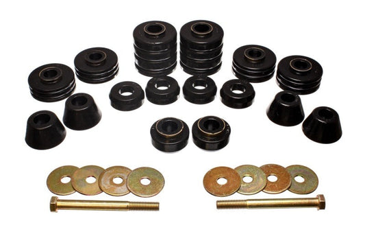 Energy Suspension Black Body Cab Mount Set for 1973-1980 GM C/K-10/20/30 C 3.4140G