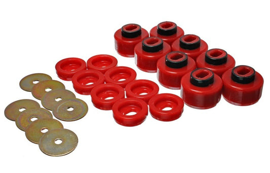 Energy Suspension for 1999-2006 Silverado C1500/K1500 Red Body Mount Set 3.4150R