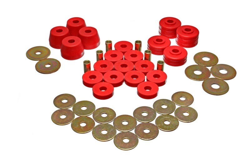 Energy Suspension Body Mount Bushing Sets - Red 5.4102R