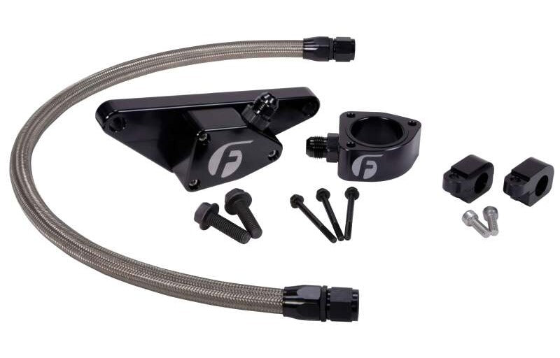 Fleece Performance FPE-CLNTBYPS-CUMMINS-MAN-SS 03-07 Manual Transmission for Cummins Coolant Bypass Kit w/ Stainless Steel Braided Line