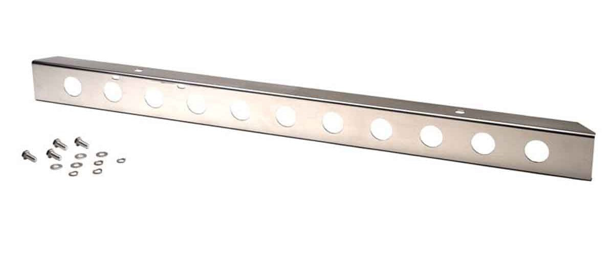 Kentrol 30436 54in Front Bumper with License Plate Holes for 1987-1995 Jeep Wrangler YJ - Polished Silver