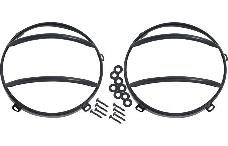 Kentrol 50573 Euro Headlight Guards Pair for 2007-2018 Jeep Wrangler JK - Powdercoat Black