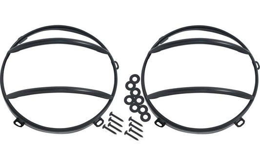 Kentrol 50573 Euro Headlight Guards Pair for 2007-2018 Jeep Wrangler JK - Powdercoat Black