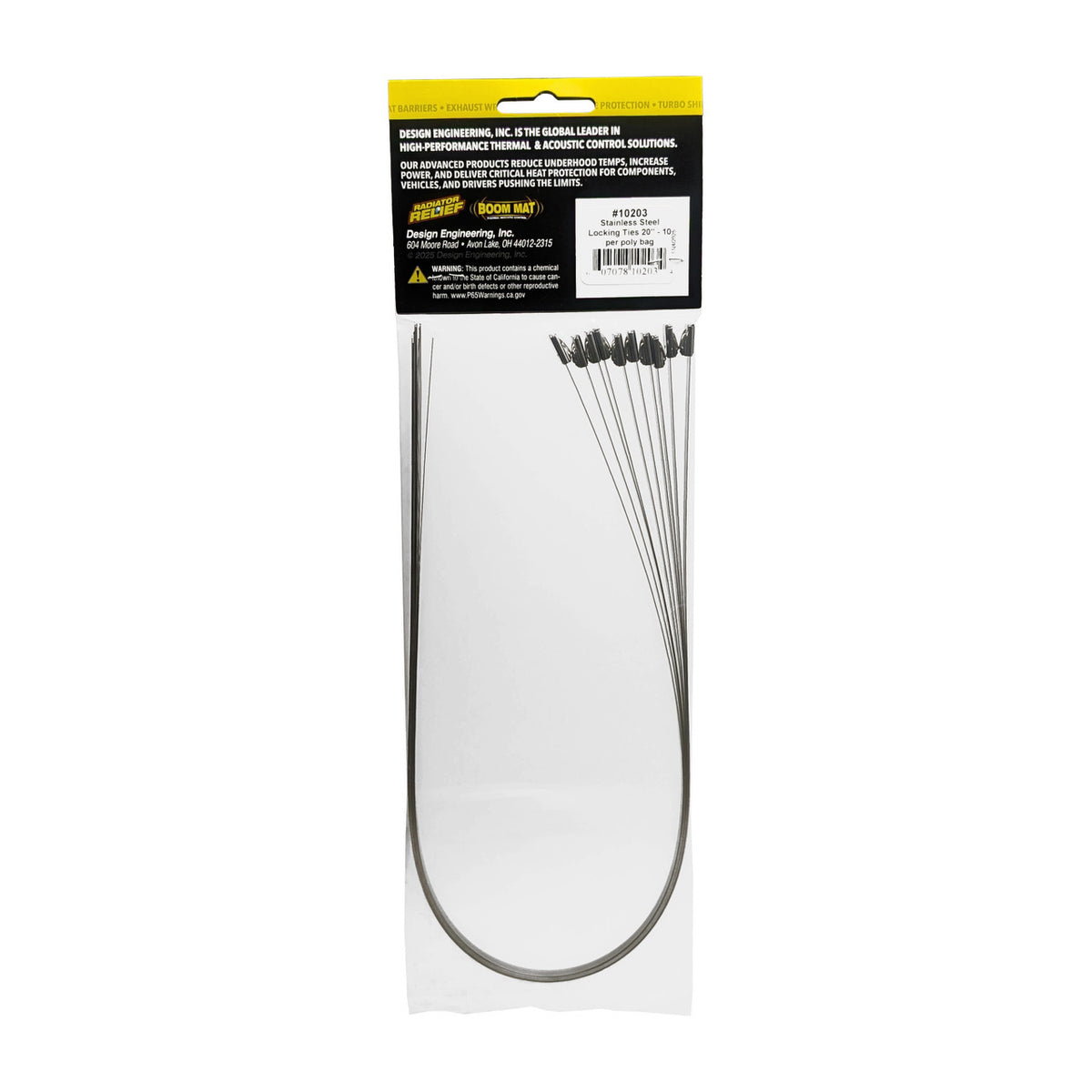 DEI Stainless Steel Locking Tie 20in - 10 per pack