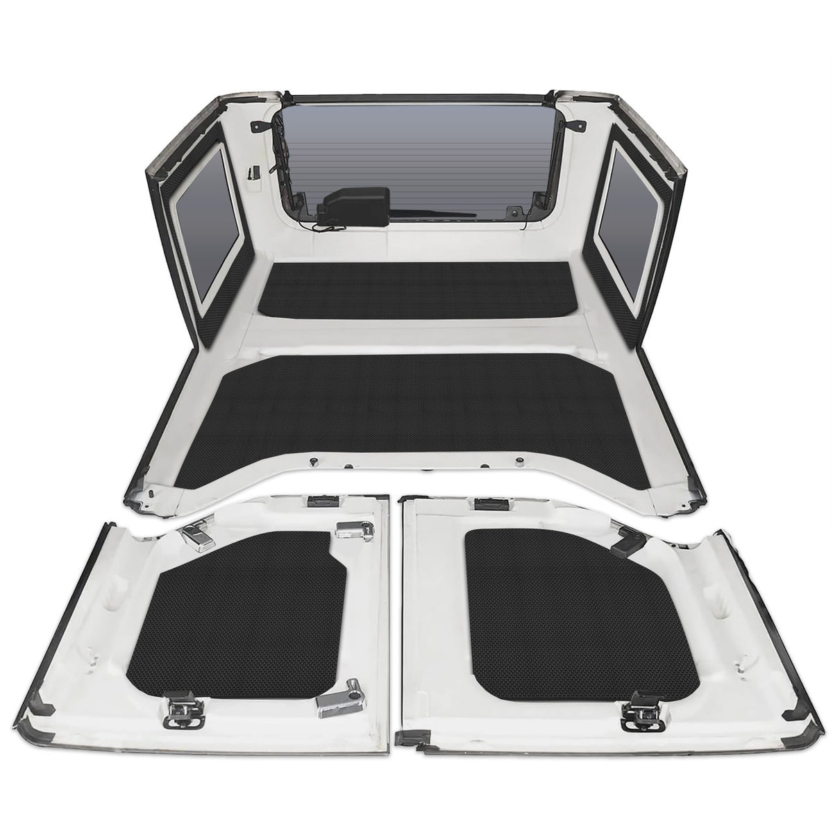 DEI for 2011-2018 Jeep Wrangler JK 4-Door Boom Mat Complete Headliner Kit - 6 Piece - Black