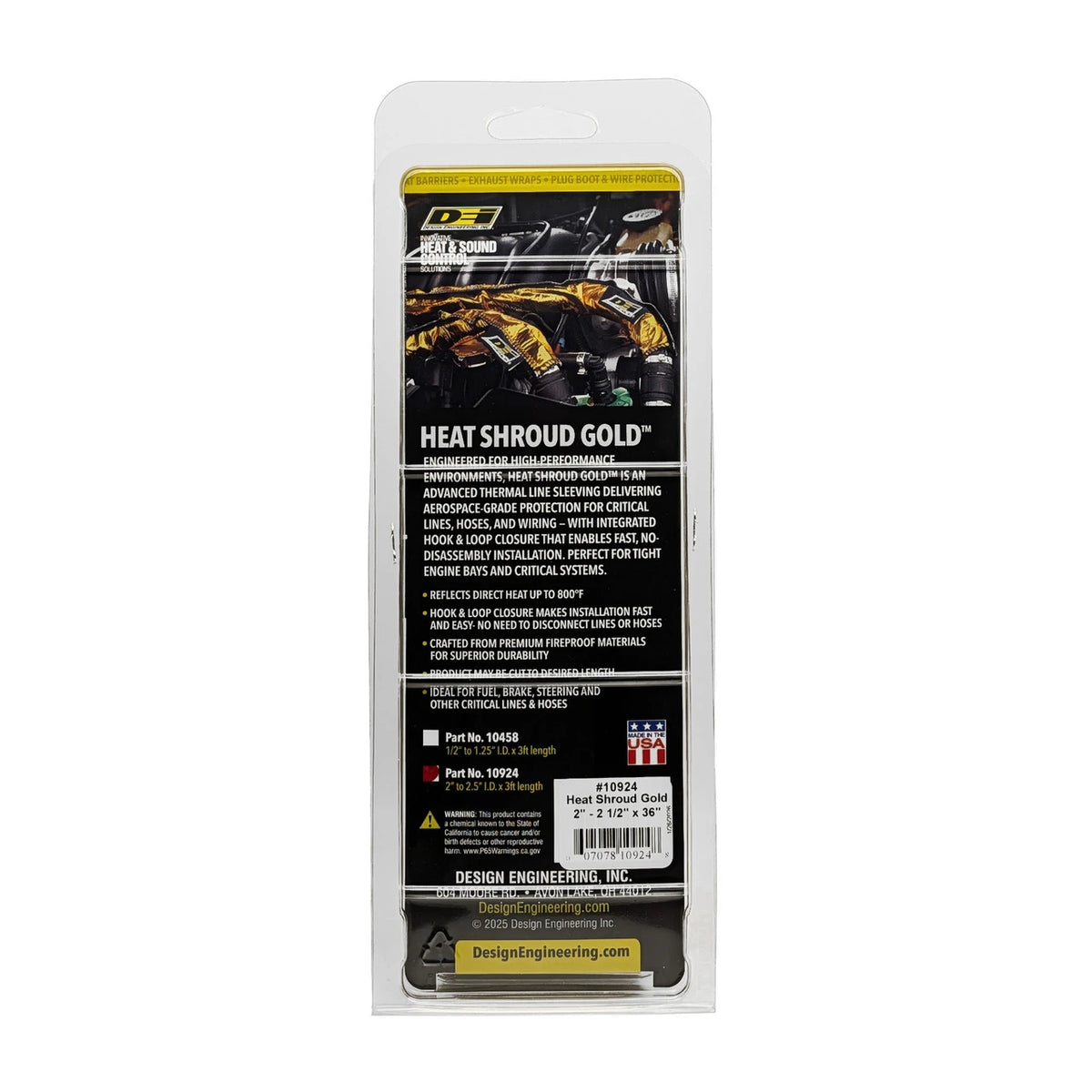 DEI Heat Shroud Gold 2in to 2.5in x 36in