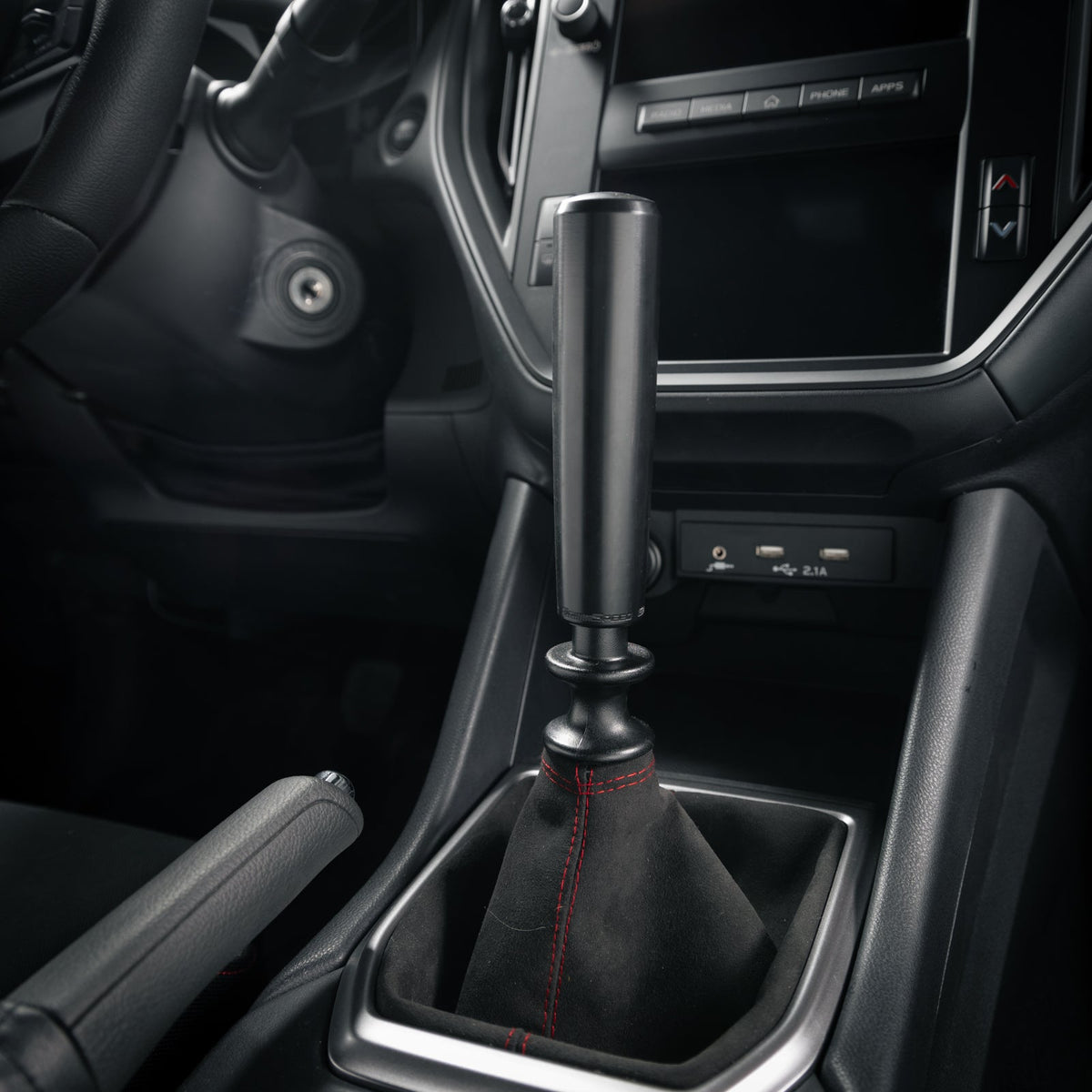 GrimmSpeed GRM380008 Tallboy Shift Knob Aluminum Red - M12x1.25