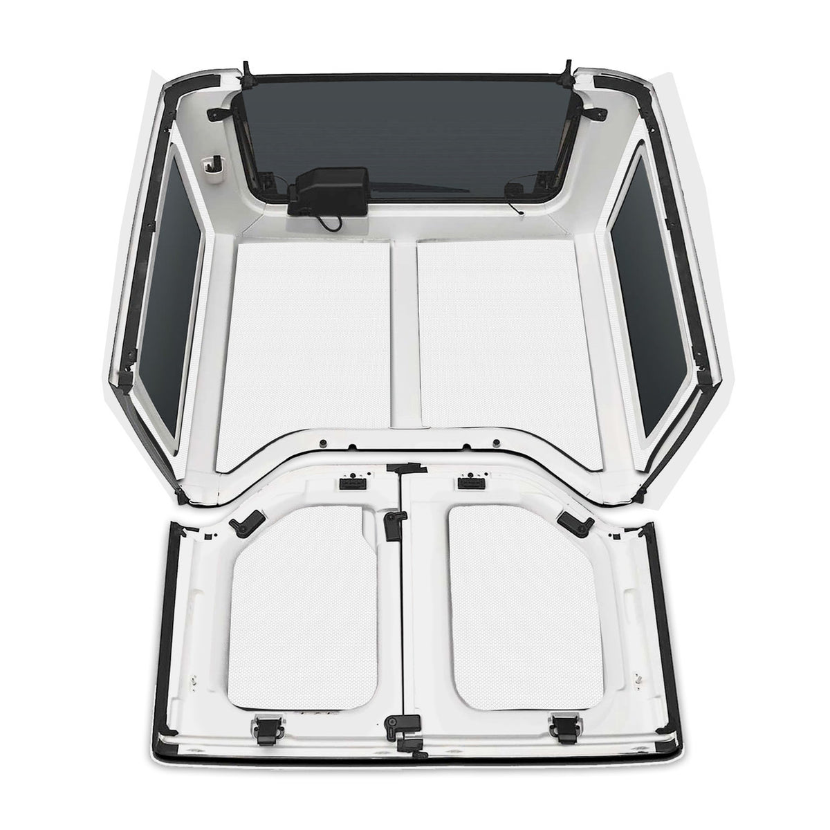 DEI for 2011-2018 Jeep Wrangler JK 2-Door Boom Mat Complete Headliner Kit - 6 Piece - White