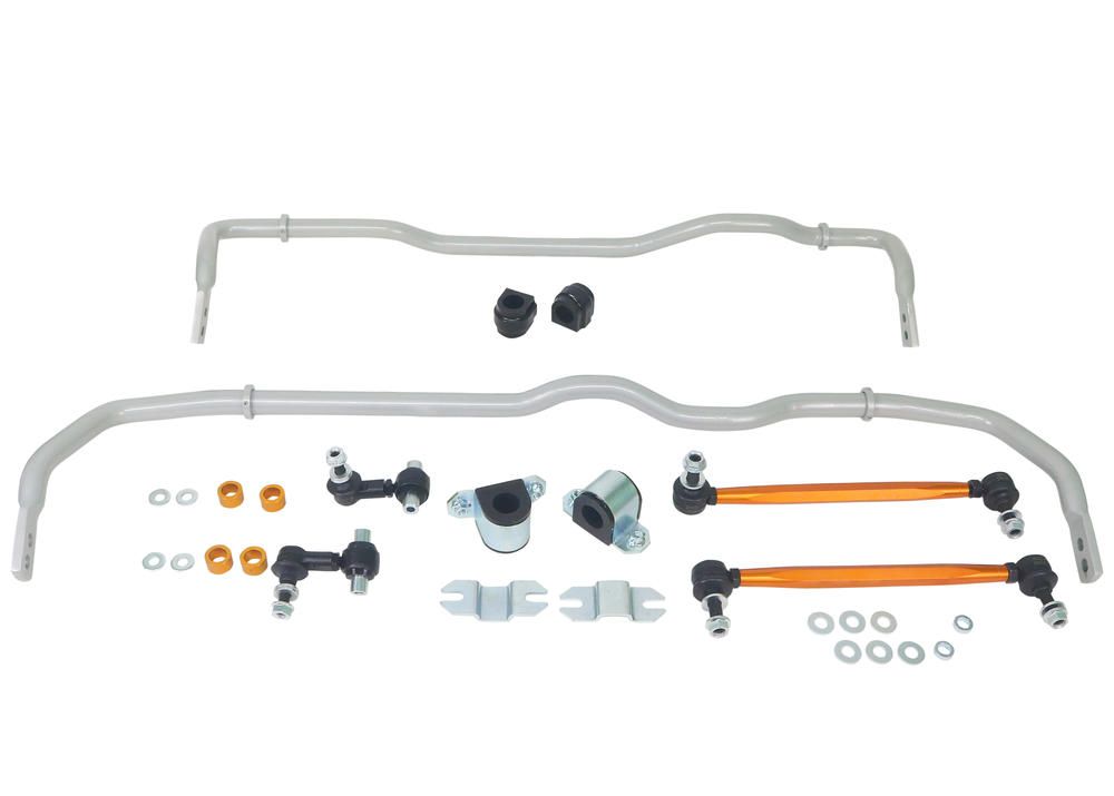 Whiteline BWK019 Front & Rear Sway Bar Kit for 2015-2020 Audi S3, 2015-2019 Audi A3 Quattro, 2015-2019 Volkswagen Golf R and More