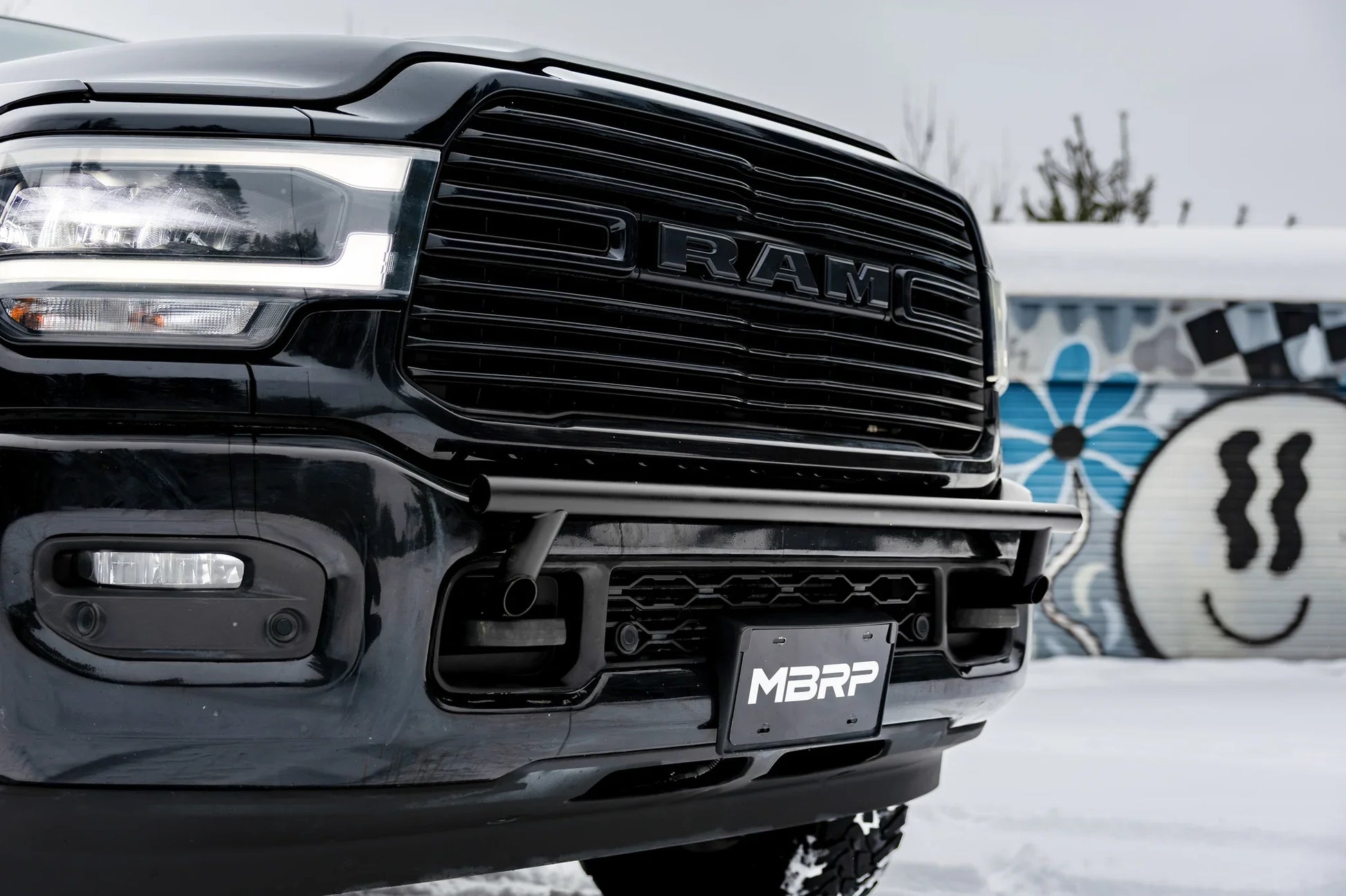 MBRP 19-26 RAM 2500 Black-Coated Bumper Light Bracket