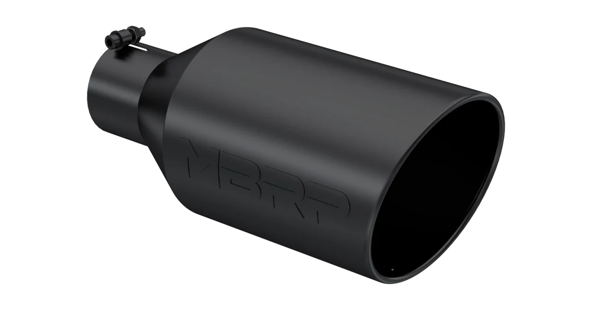 MBRP T5128BLK 8in O.D. Rolled End Exhaust Tip (Black Coated)